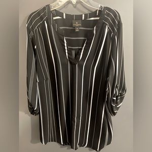 Women’s black and white striped blouse
